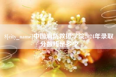包头中国消防救援学院2024年录取分数线是多少