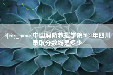 包头中国消防救援学院2021年四川录取分数线是多少
