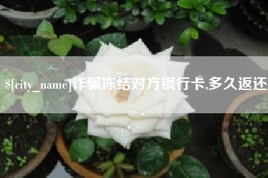 包头诈骗冻结对方银行卡,多久返还