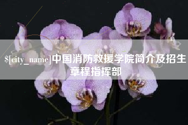 包头中国消防救援学院简介及招生章程指挥部