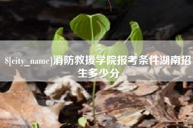 包头消防救援学院报考条件湖南招生多少分