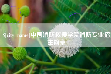 包头中国消防救援学院消防专业招生简章