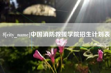 包头中国消防救援学院招生计划表