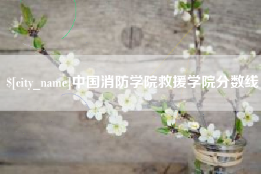 包头中国消防学院救援学院分数线